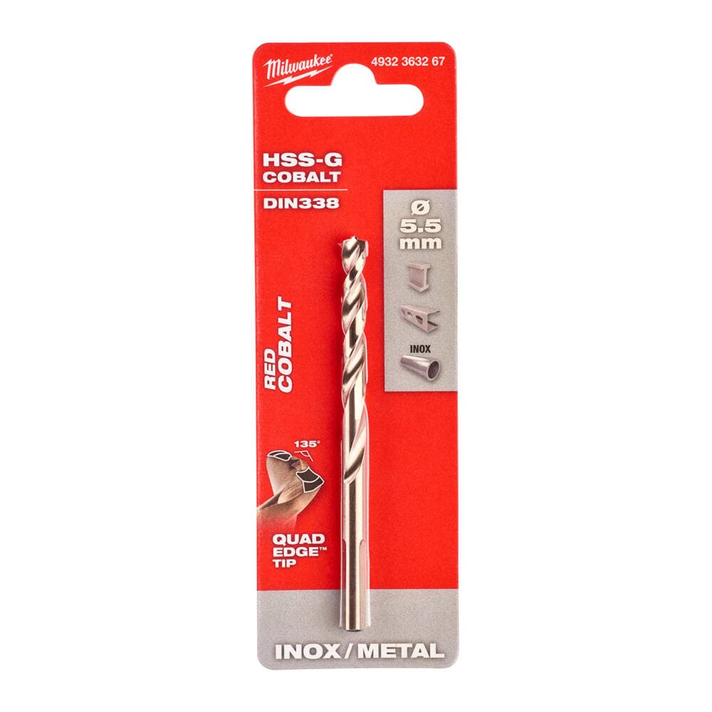 Milwaukee 5.5x93 mm Altın Serisi HSS-G Co Metal Matkap Ucu