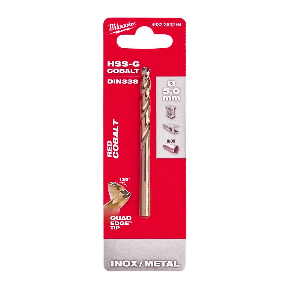Milwaukee 5.0x86 mm Altın Serisi HSS-G Co Metal Matkap Ucu