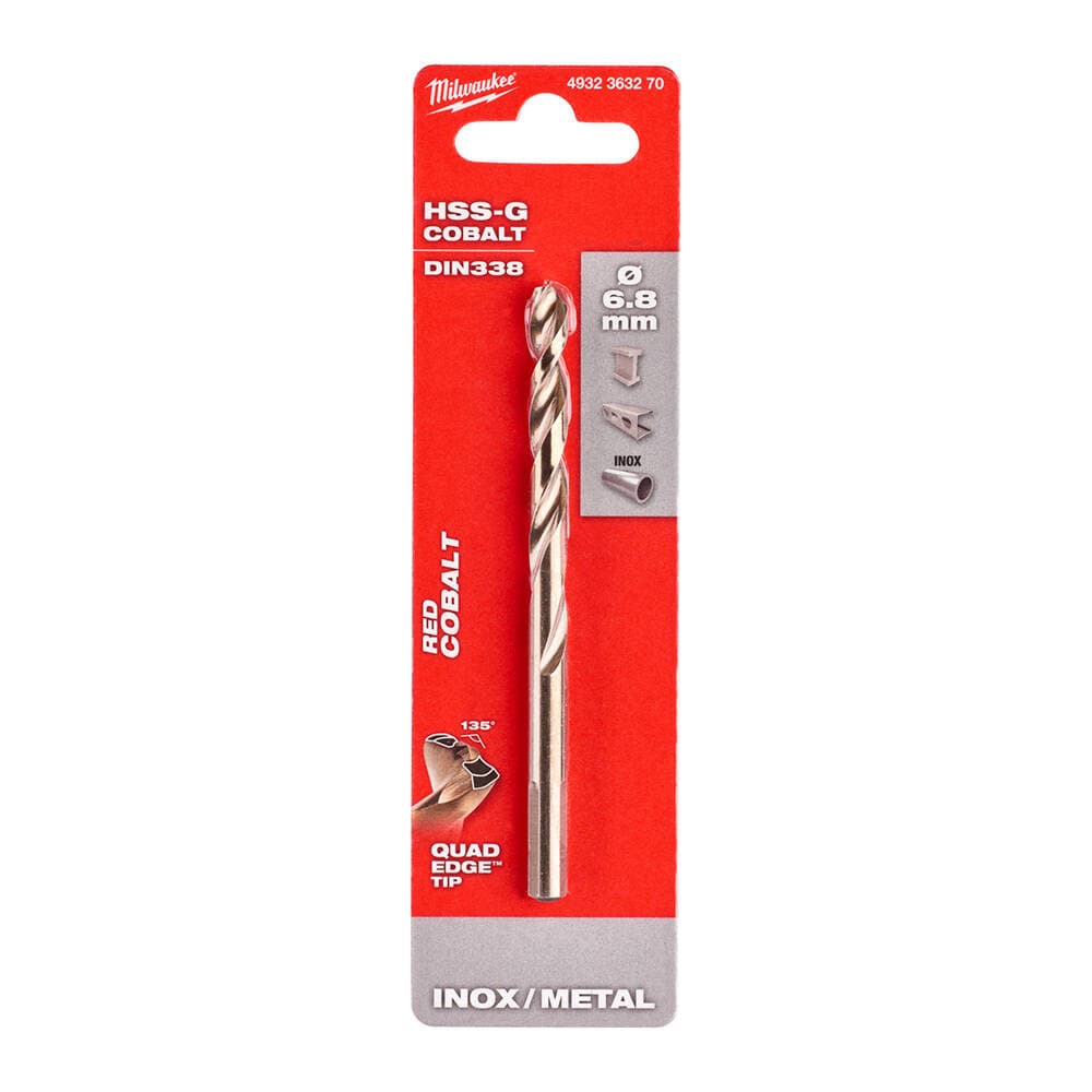 Milwaukee 6.8x109 mm Altın Serisi HSS-G Co Metal Matkap Ucu