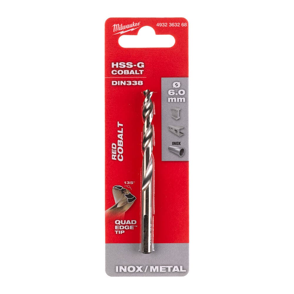 Milwaukee 6.0x93 mm Altın Serisi HSS-G Co Metal Matkap Ucu