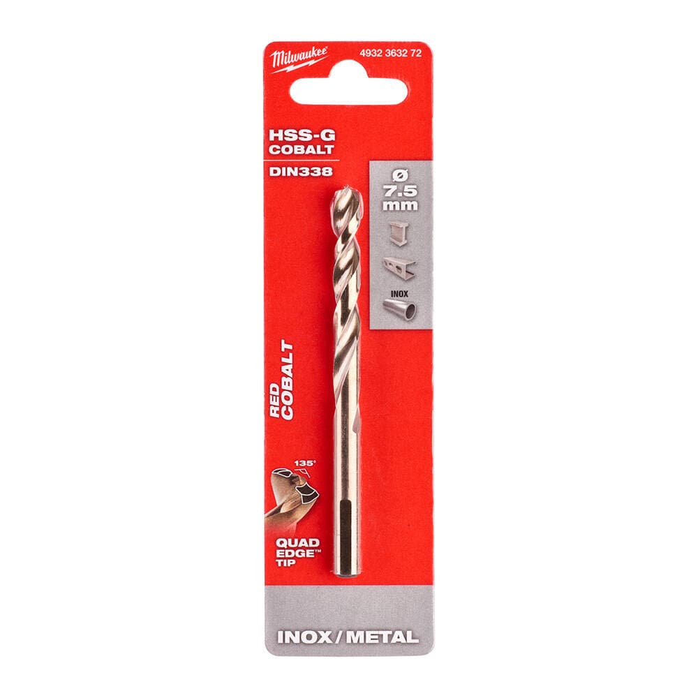 Milwaukee 7.5x109 mm Altın Serisi HSS-G Co Metal Matkap Ucu