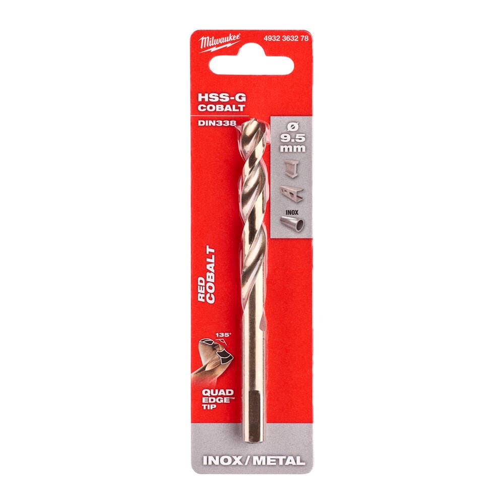 Milwaukee 9.5x125 mm Altın Serisi HSS-G Co Metal Matkap Ucu
