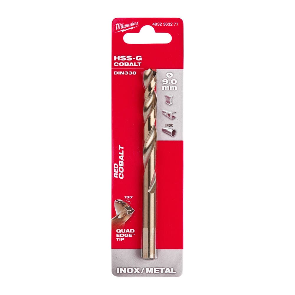 Milwaukee 9.0x125 mm Altın Serisi HSS-G Co Metal Matkap Ucu
