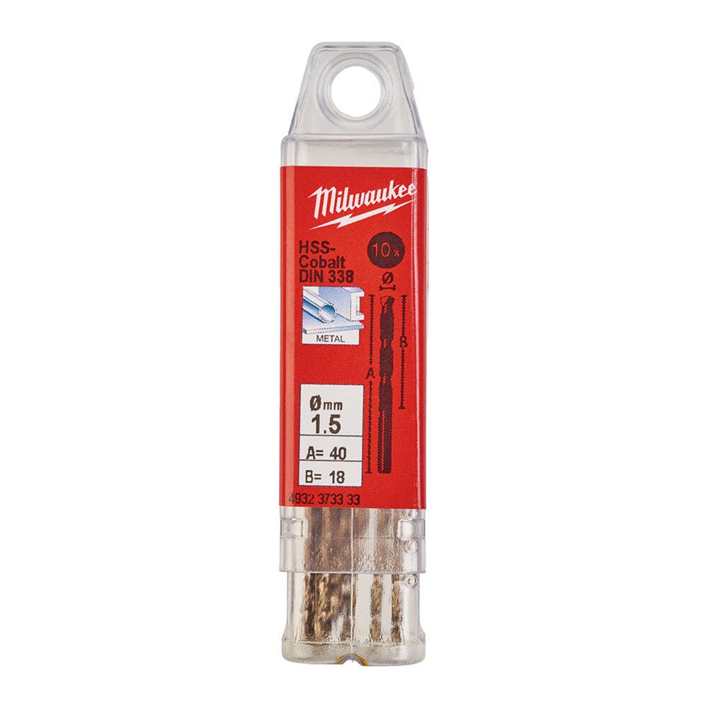 Milwaukee 1.5x40 mm Altın Serisi HSS-G Co Metal Matkap Ucu - 10'lu