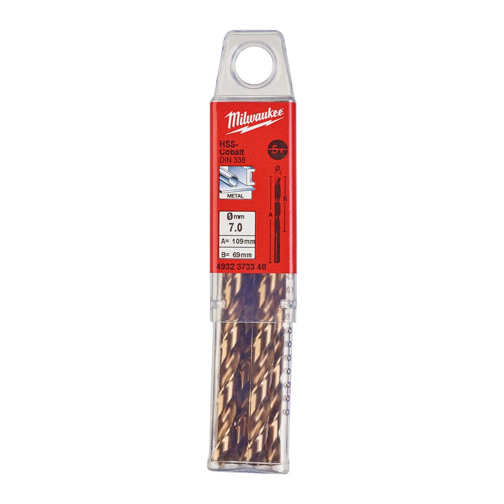 Milwaukee 7.0x109 mm Altın Serisi HSS-G Co Metal Matkap Ucu - 5'li