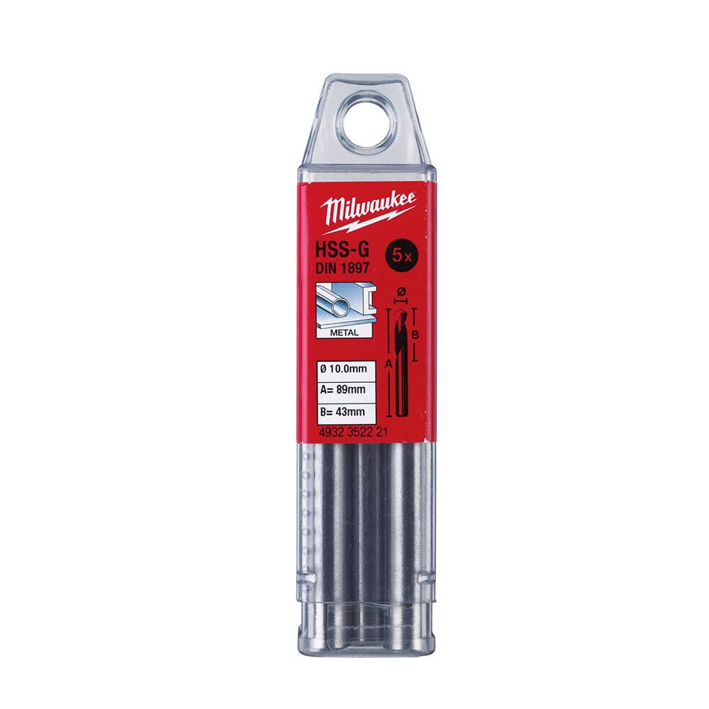 Milwaukee 10.0x89 mm HSS-G Kısa Seri Metal Matkap Ucu 5'li