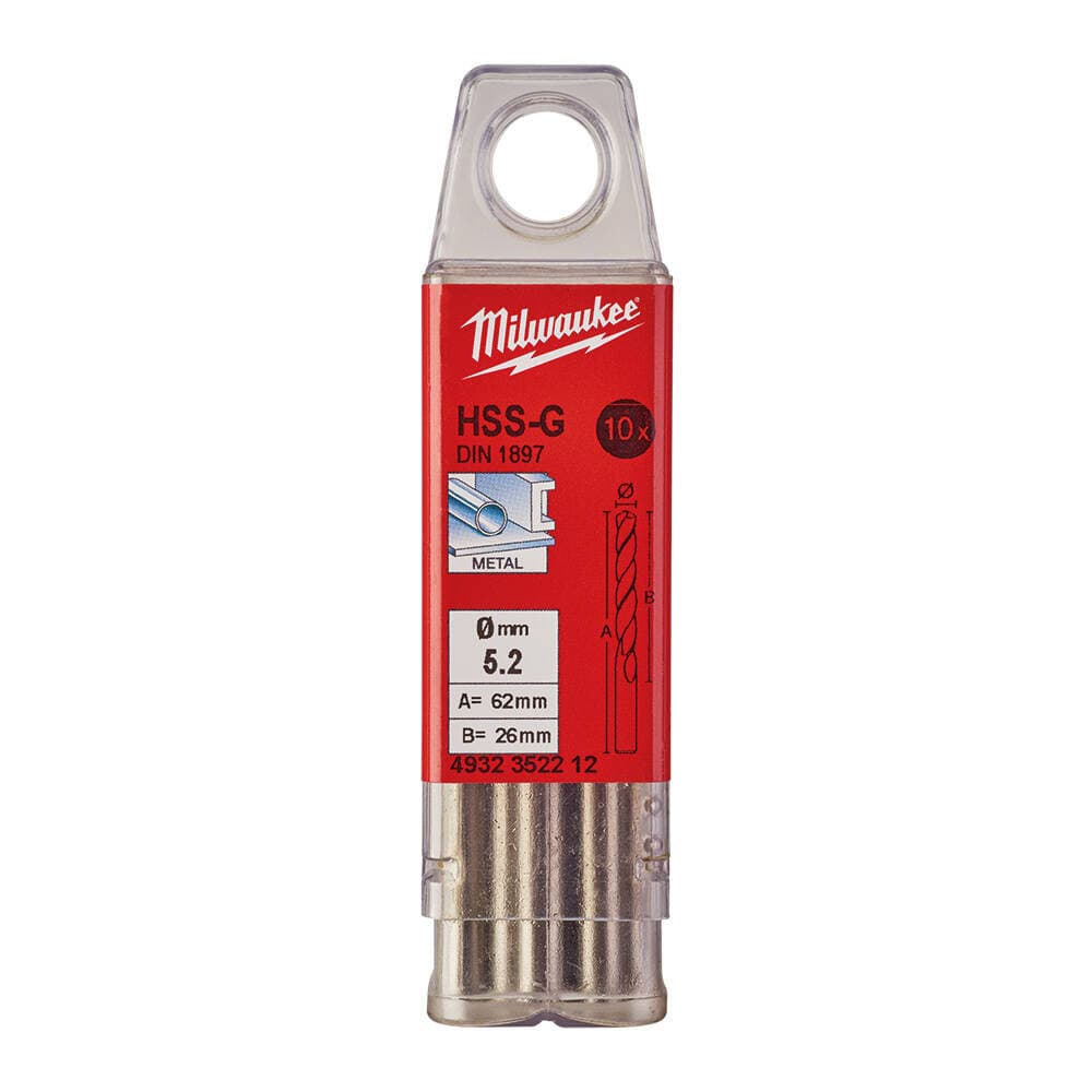 Milwaukee Metal Matkap Ucu Hss Kısa Seri 5,2 X 62 mm 10Lu