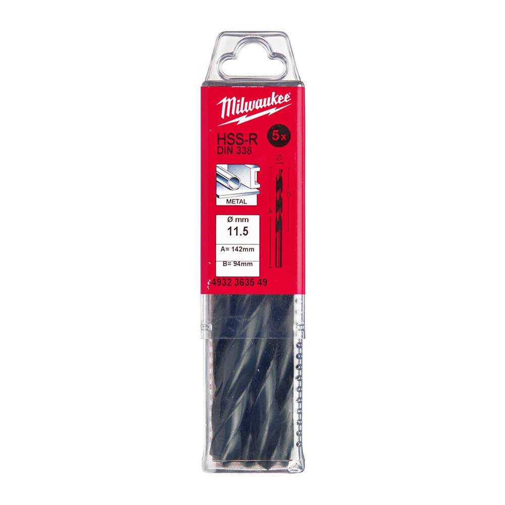 Milwaukee 11.5x142 mm HSS-R Metal Matkap Ucu - 5'li