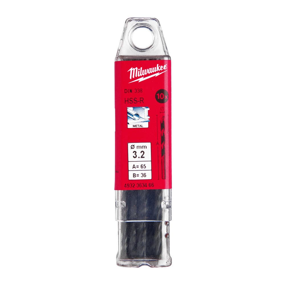 Milwaukee 3.2x65 mm HSS-R Metal Matkap Ucu - 10'lu