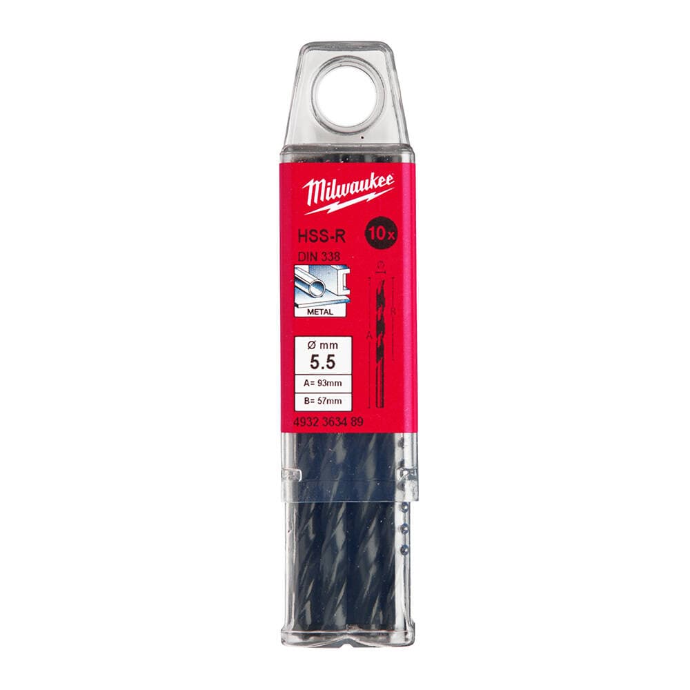 Milwaukee 5.5x93 mm HSS-R Metal Matkap Ucu - 10'lu