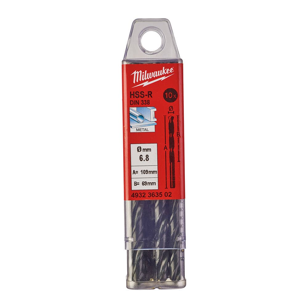 Milwaukee 6.8x109 mm HSS-R Metal Matkap Ucu - 10'lu