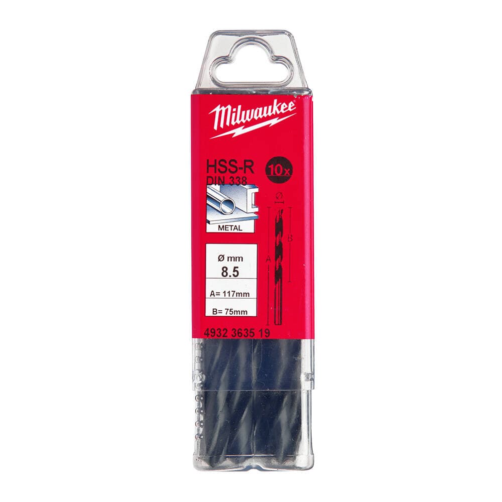 Milwaukee 8.5x117 mm HSS-R Metal Matkap Ucu - 10'lu