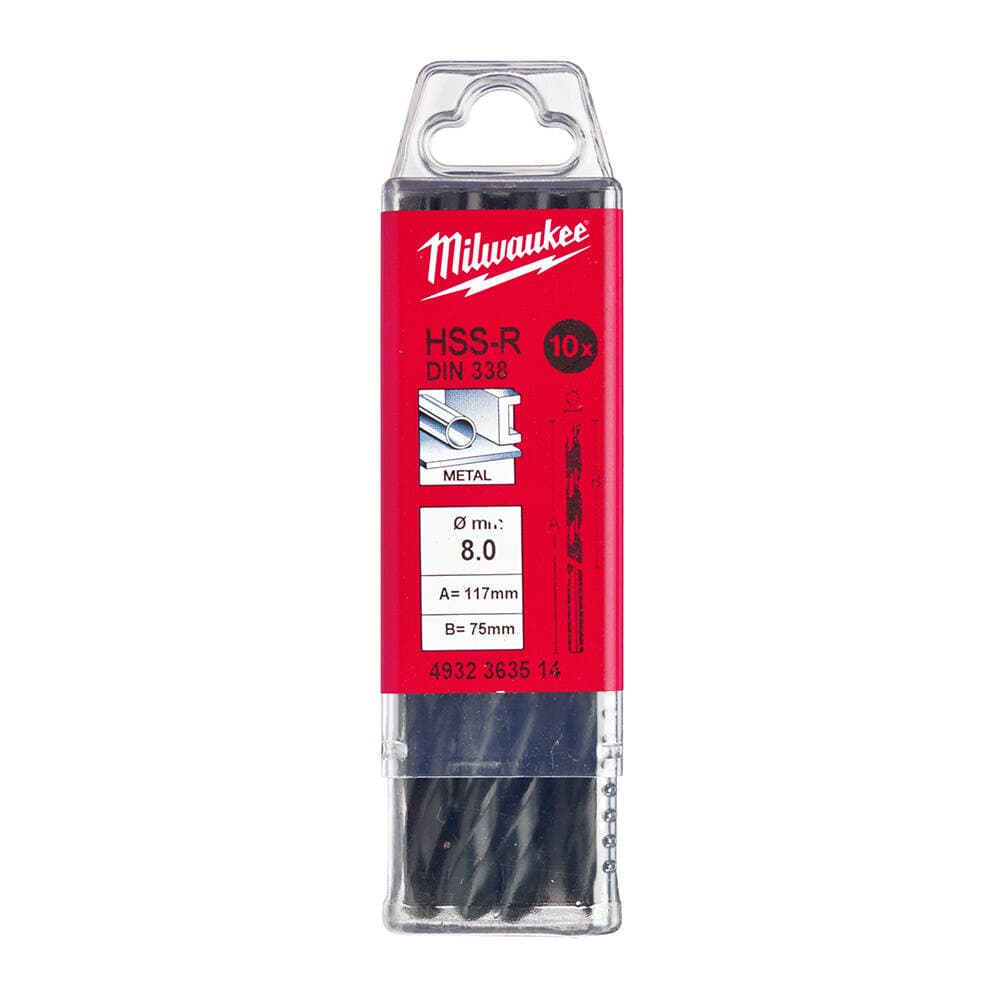 Milwaukee 8.0x117 mm HSS-R Metal Matkap Ucu - 10'lu