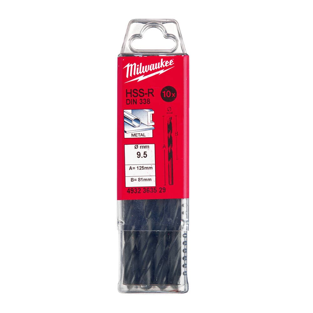 Milwaukee 9.5x125 mm HSS-R Metal Matkap Ucu - 10'lu