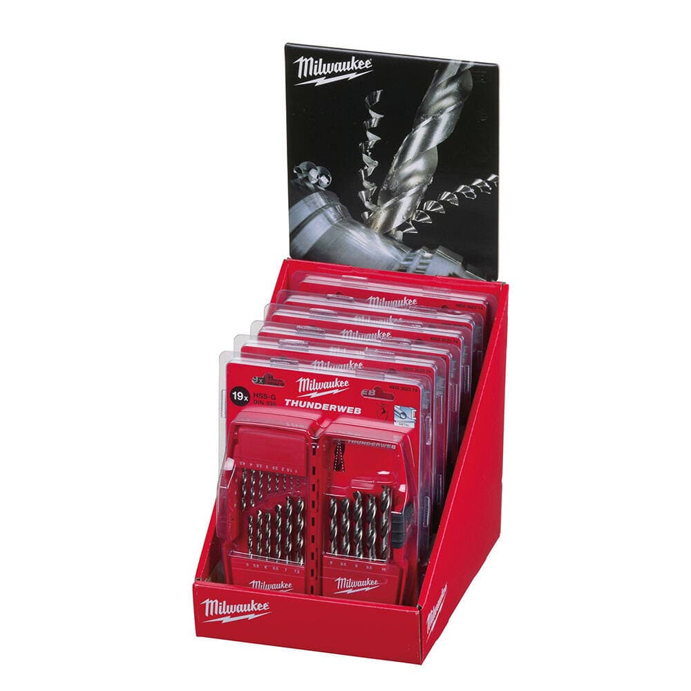 Milwaukee 19 Parça Thunderweb Serisi Metal Matkap Uç Seti - 1-10 mm - 6'lı