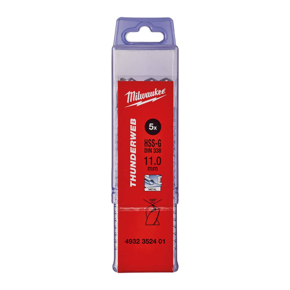 Milwaukee 11.0x142 mm Thunderweb Serisi Metal Matkap Ucu - 5'li