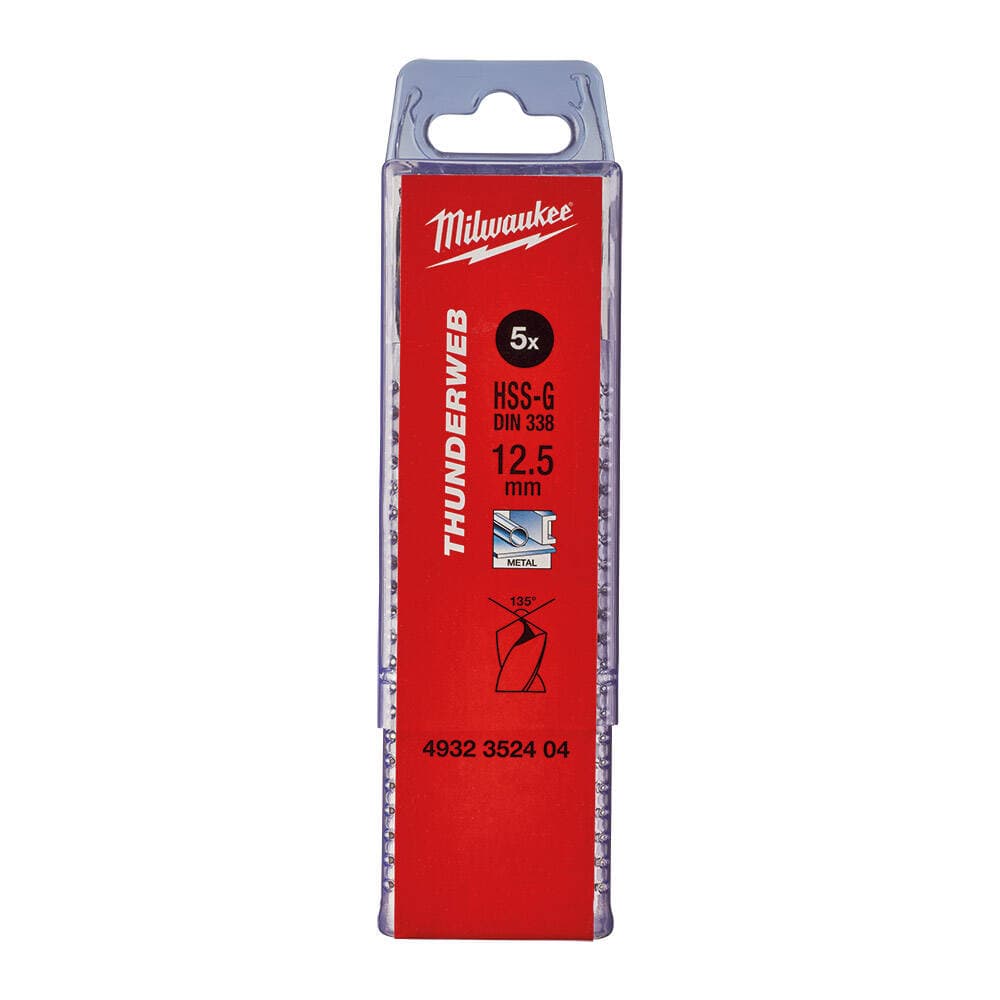 Milwaukee 12.5x151 mm Thunderweb Serisi Metal Matkap Ucu - 5'li
