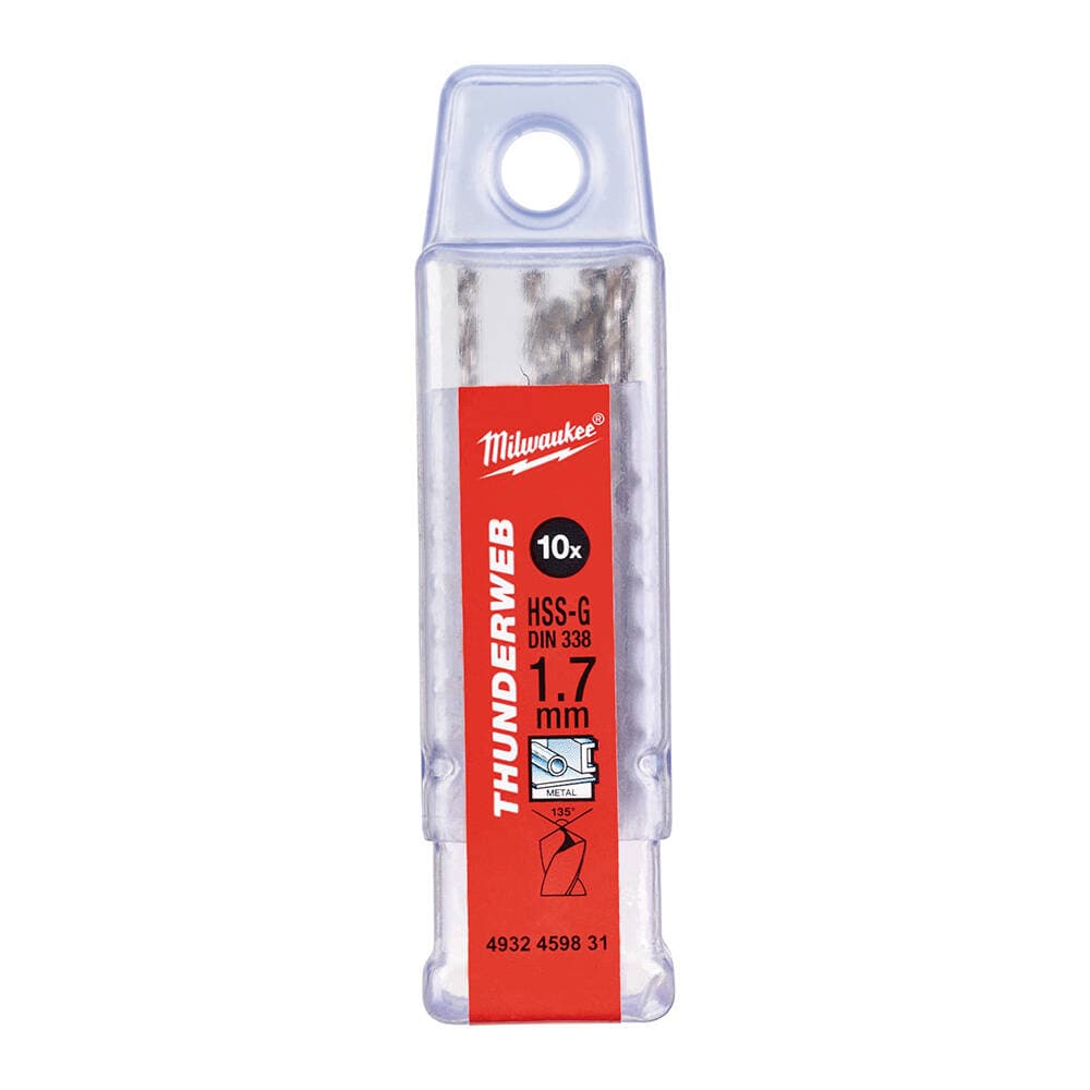 Milwaukee 1.7x43 mm Thunderweb Serisi Metal Matkap Ucu - 10'lu