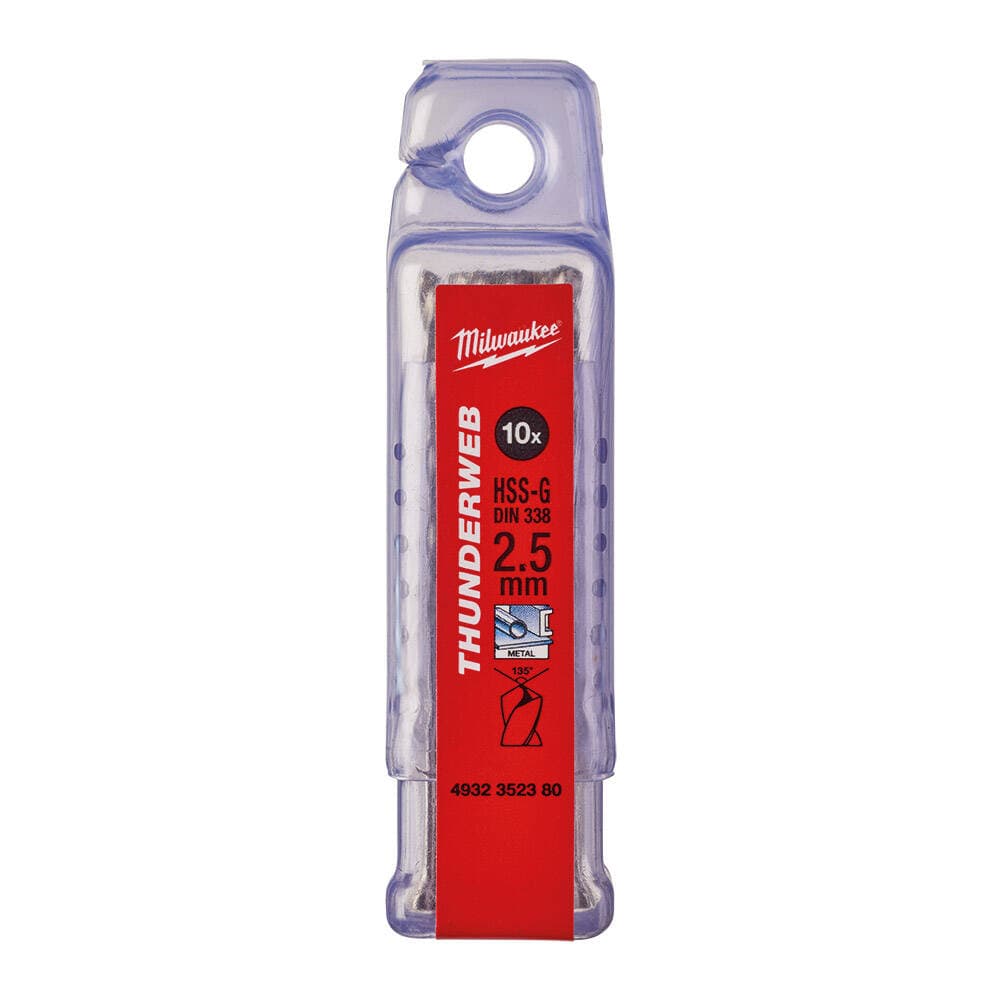 Milwaukee 2.5x57 mm Thunderweb Serisi Metal Matkap Ucu - 10'lu