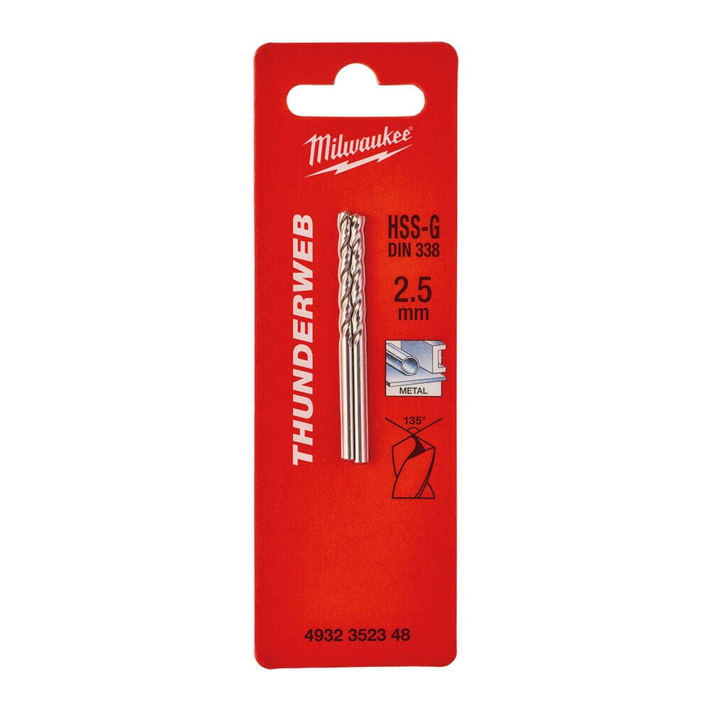 Milwaukee 2.5x57 mm Thunderweb Serisi Metal Matkap Ucu - 2'li