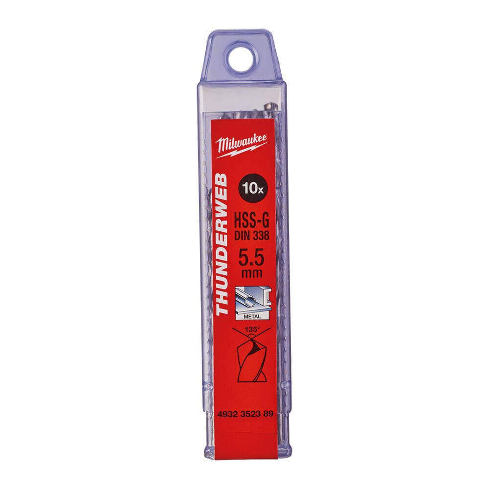 Milwaukee 5.5x93 mm Thunderweb Serisi Metal Matkap Ucu - 10'lu