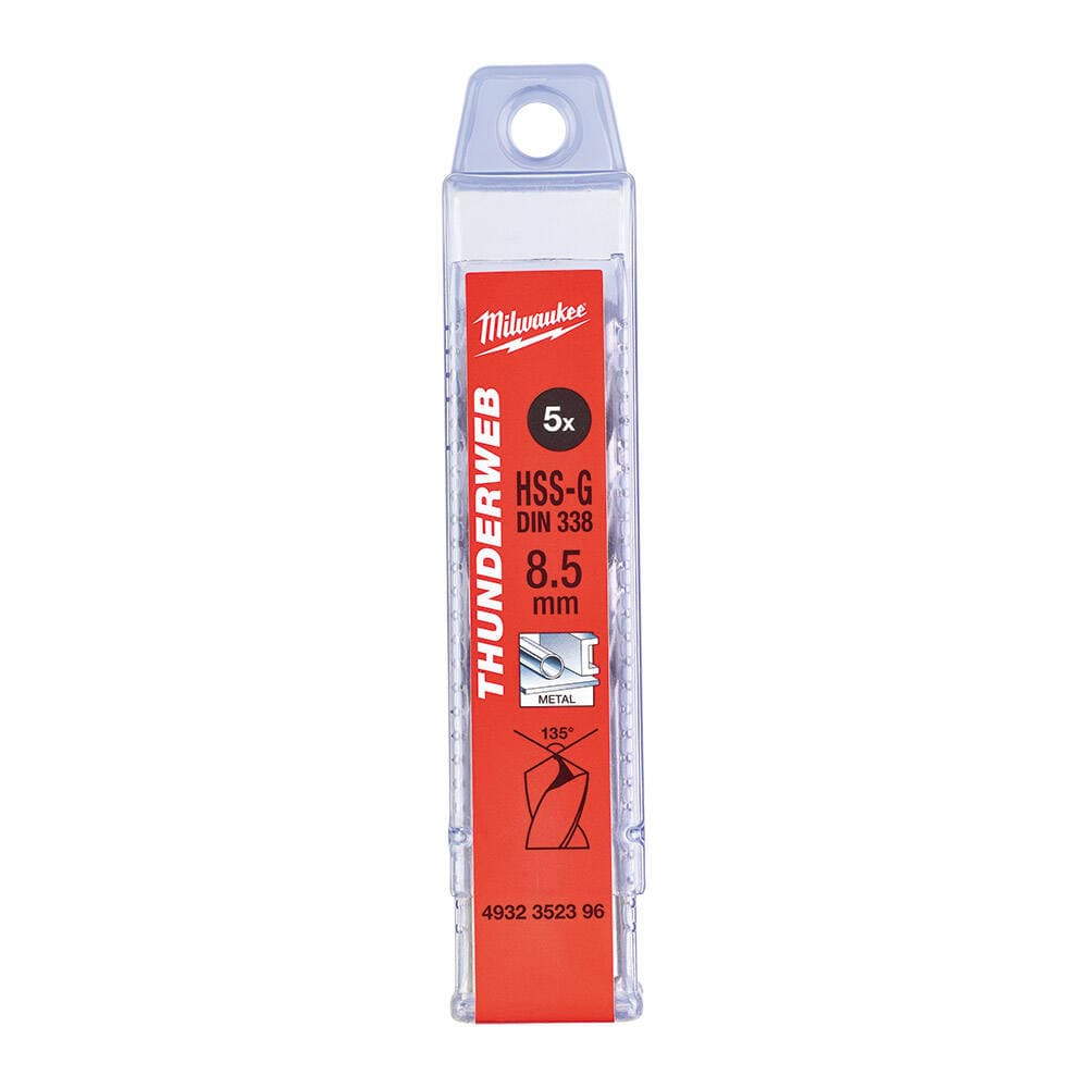 Milwaukee 8.5x117 mm Thunderweb Serisi Metal Matkap Ucu - 5'li