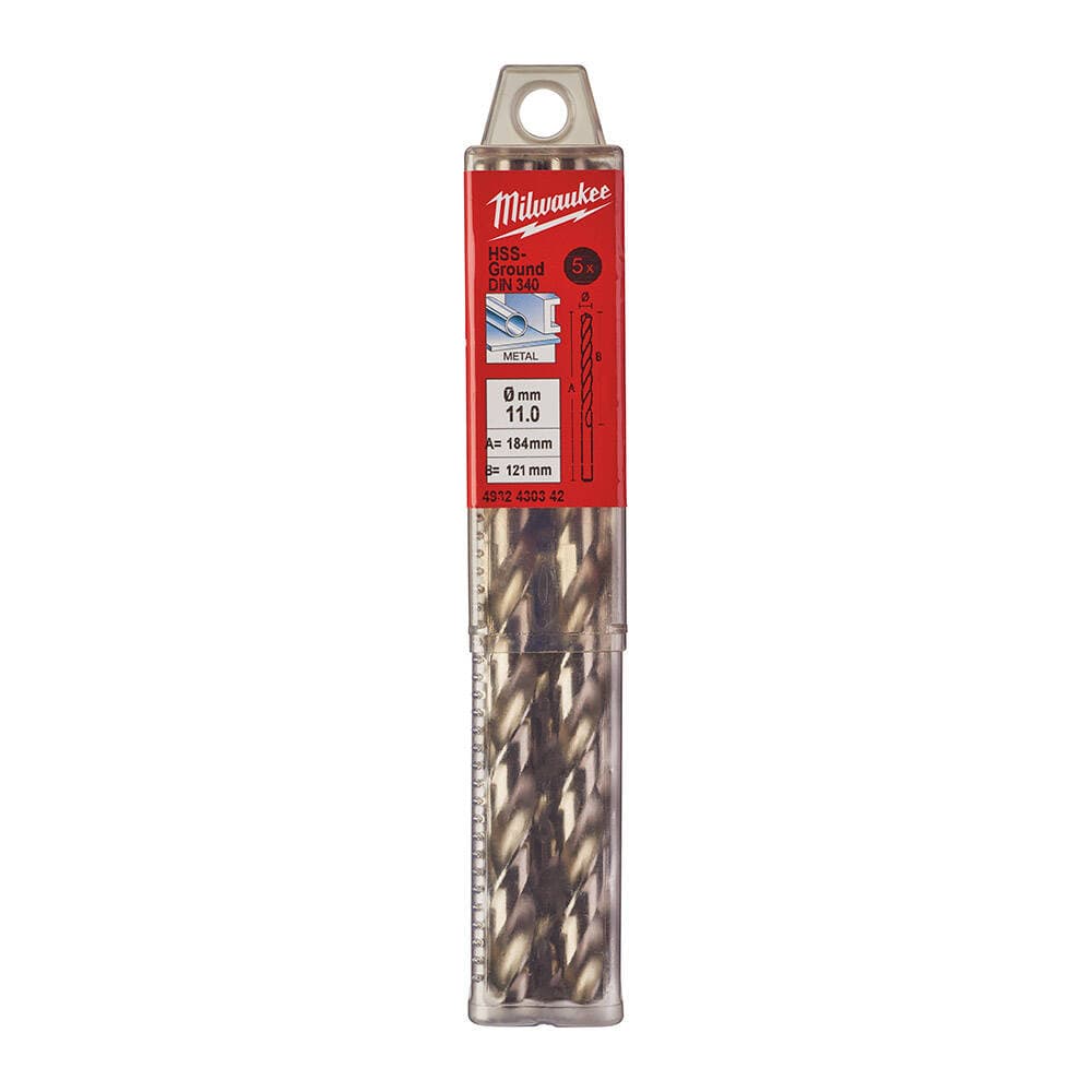 Milwaukee 11.0x195 mm HSS Uzun Seri Metal Matkap Ucu 10'lu