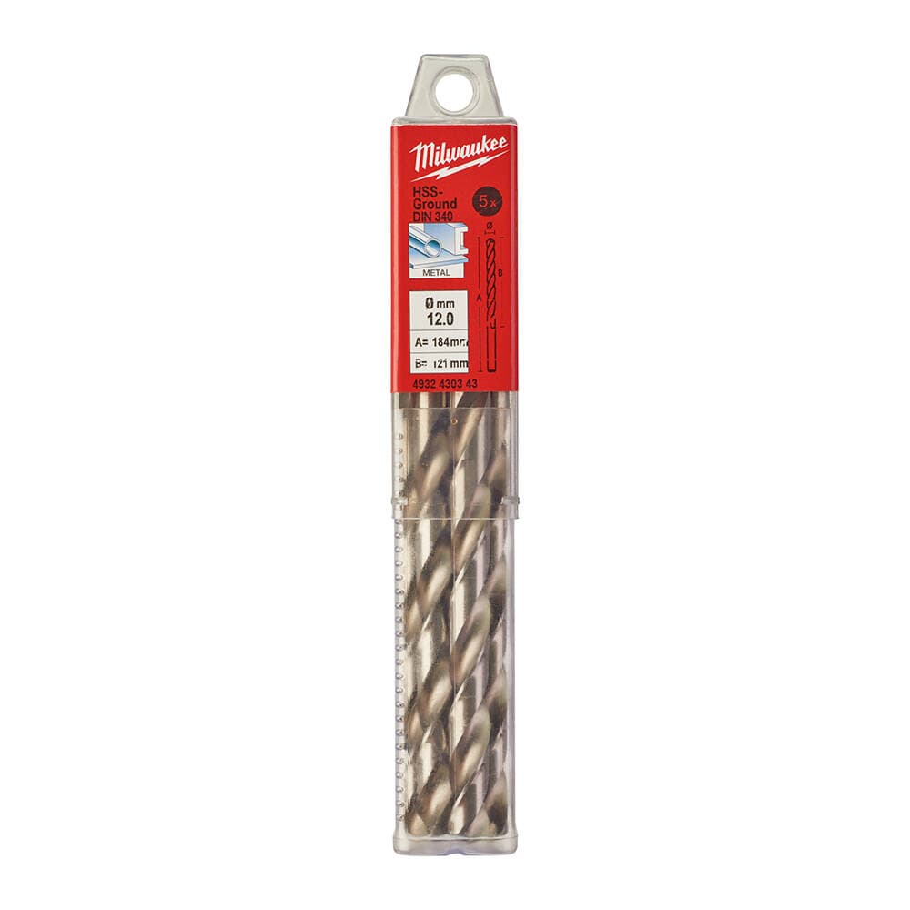 Milwaukee 12.0x205 mm HSS Uzun Seri Metal Matkap Ucu 10'lu