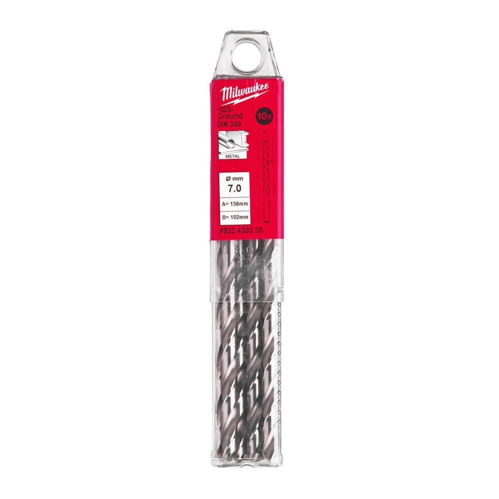 Milwaukee 7.0x156 mm HSS Uzun Seri Metal Matkap Ucu 10'lu