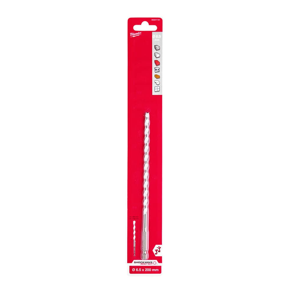 Milwaukee 6.5x140 mm Hex Girişli Multi Beton Matkap Ucu