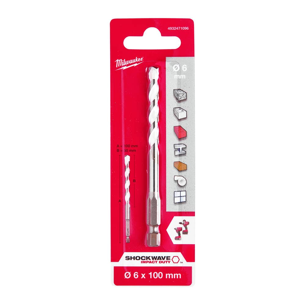 Milwaukee 6.0x50 mm Hex Girişli Multi Beton Matkap Ucu