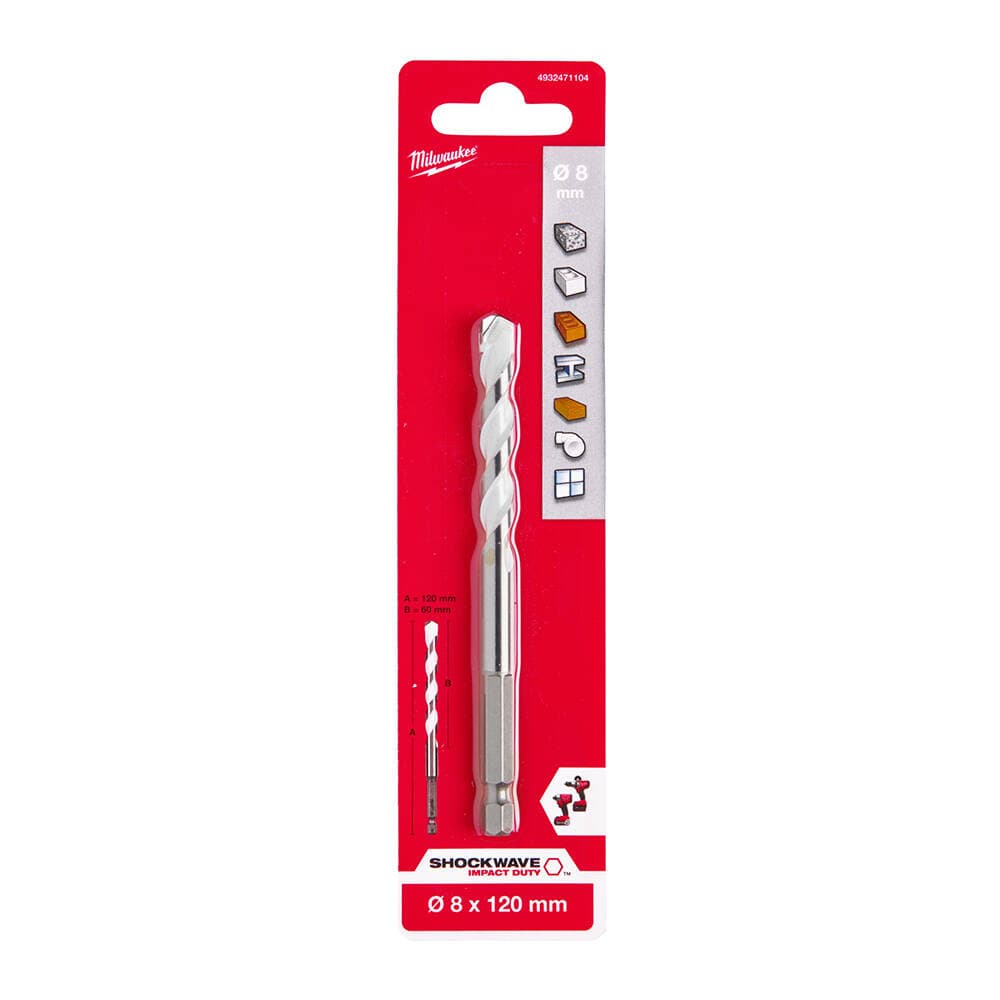 Milwaukee 8.0x60 mm Hex Girişli Multi Beton Matkap Ucu