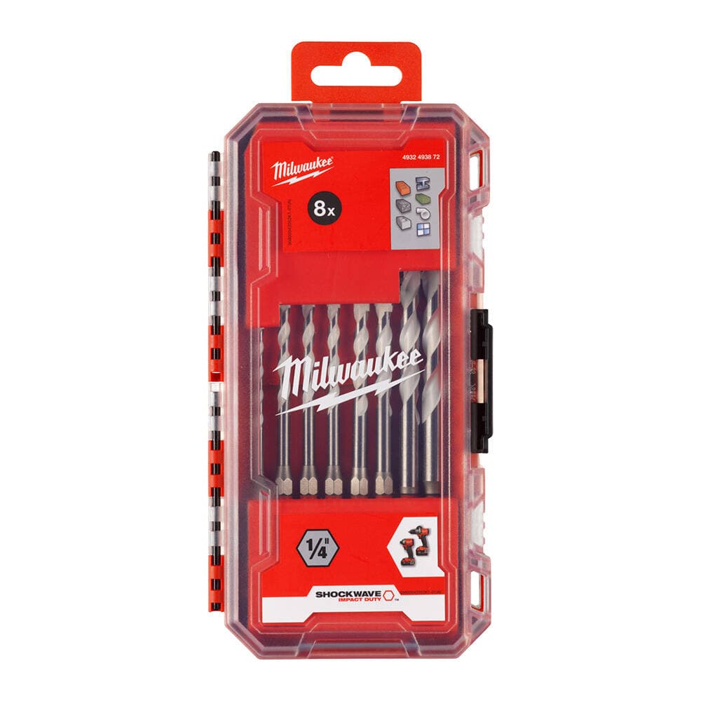 Milwaukee 8 Parça Multi Materyal Hex Girişli Matkap Ucu Seti