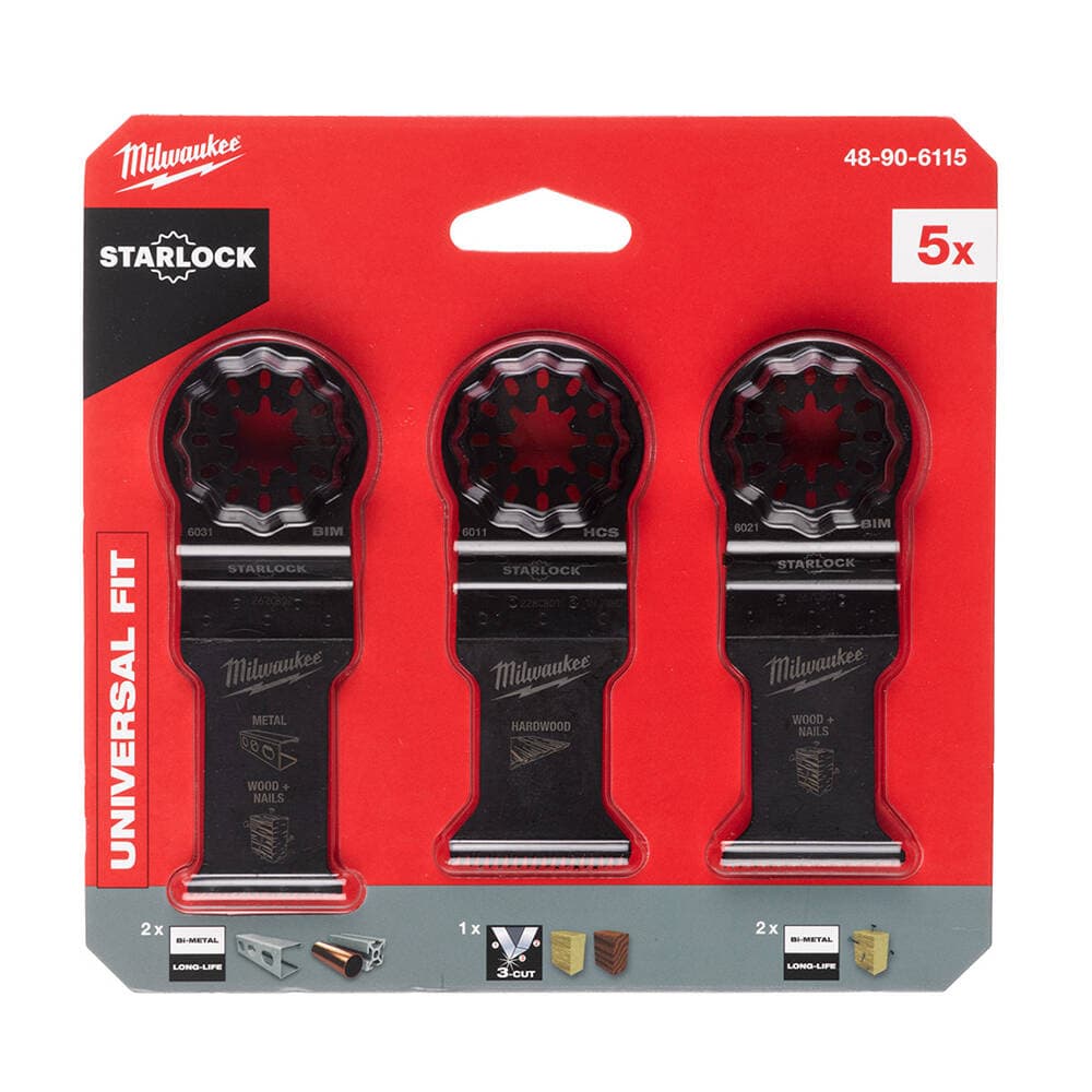 Milwaukee 5 Parça Multi Tool OMT SL Set Ahşap / Metal