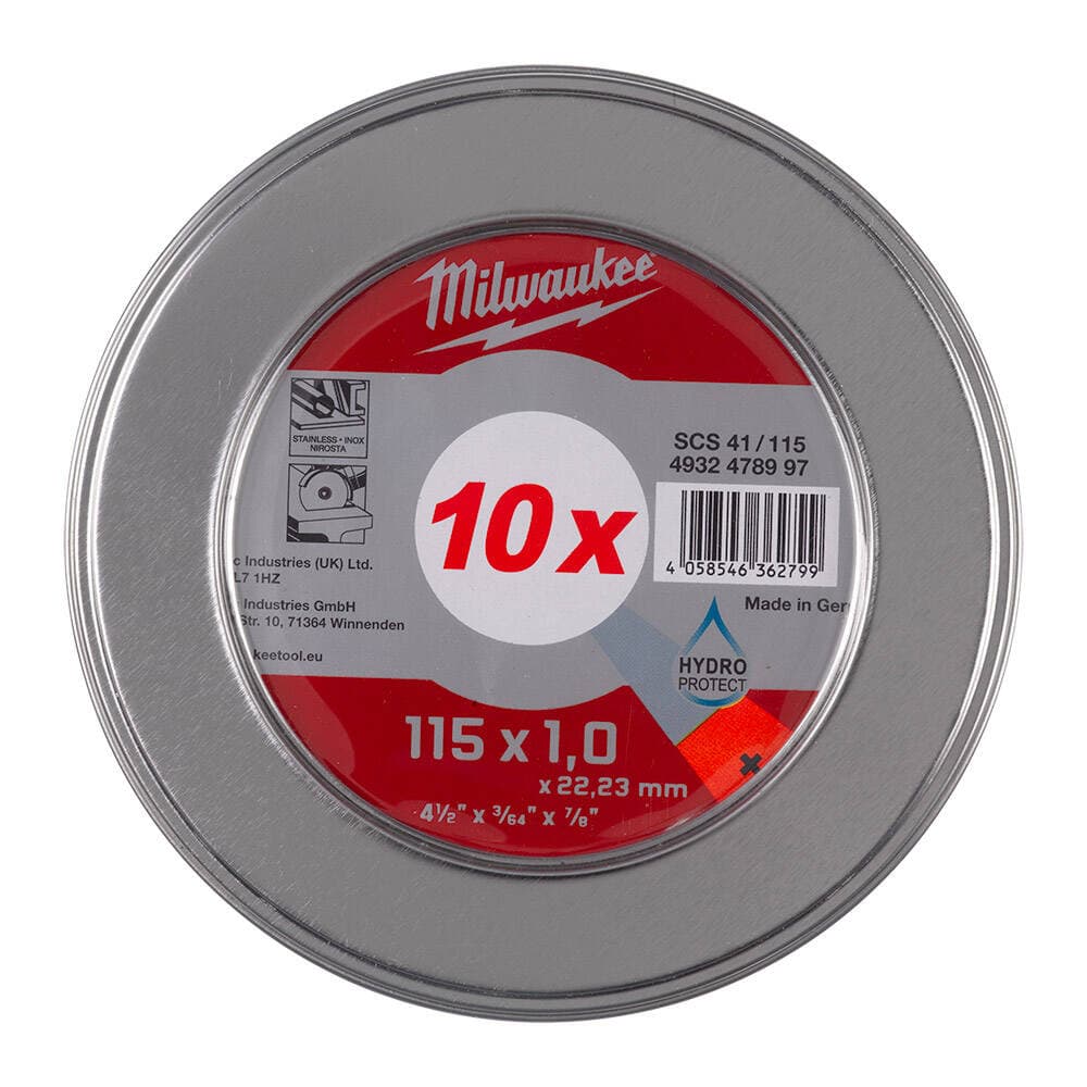 Milwaukee 10 lu SCS 41 115 X 1,0 mm İnox Kesme Taşı Metal Kutu