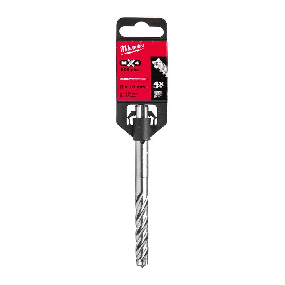 Milwaukee 10x110 mm SDS-Plus Mx4 Serisi 4 Elmaslı Matkap Ucu