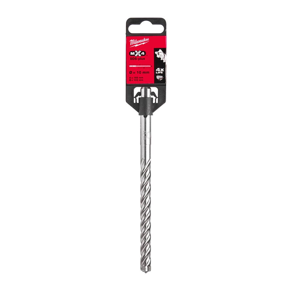 Milwaukee 10x160 mm SDS-Plus Mx4 Serisi 4 Elmaslı Matkap Ucu