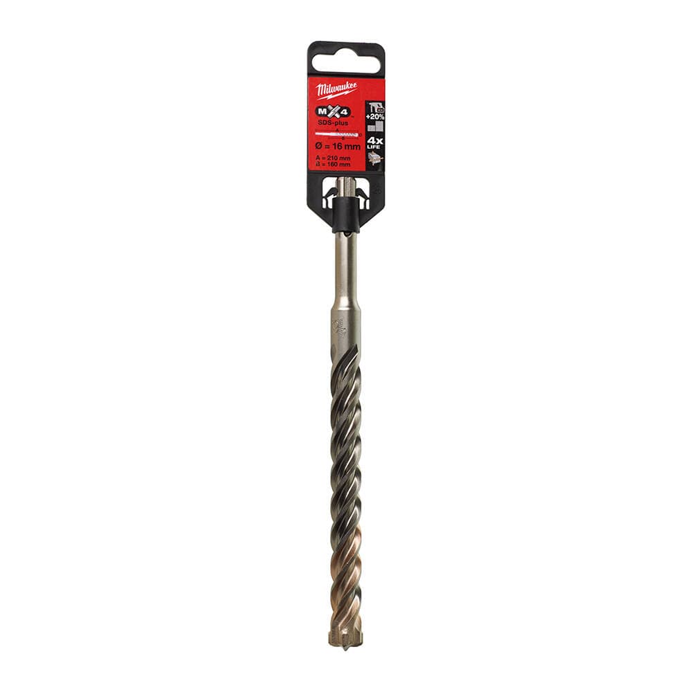 Milwaukee 16x210 mm SDS-Plus Mx4 Serisi 4 Elmaslı Matkap Ucu