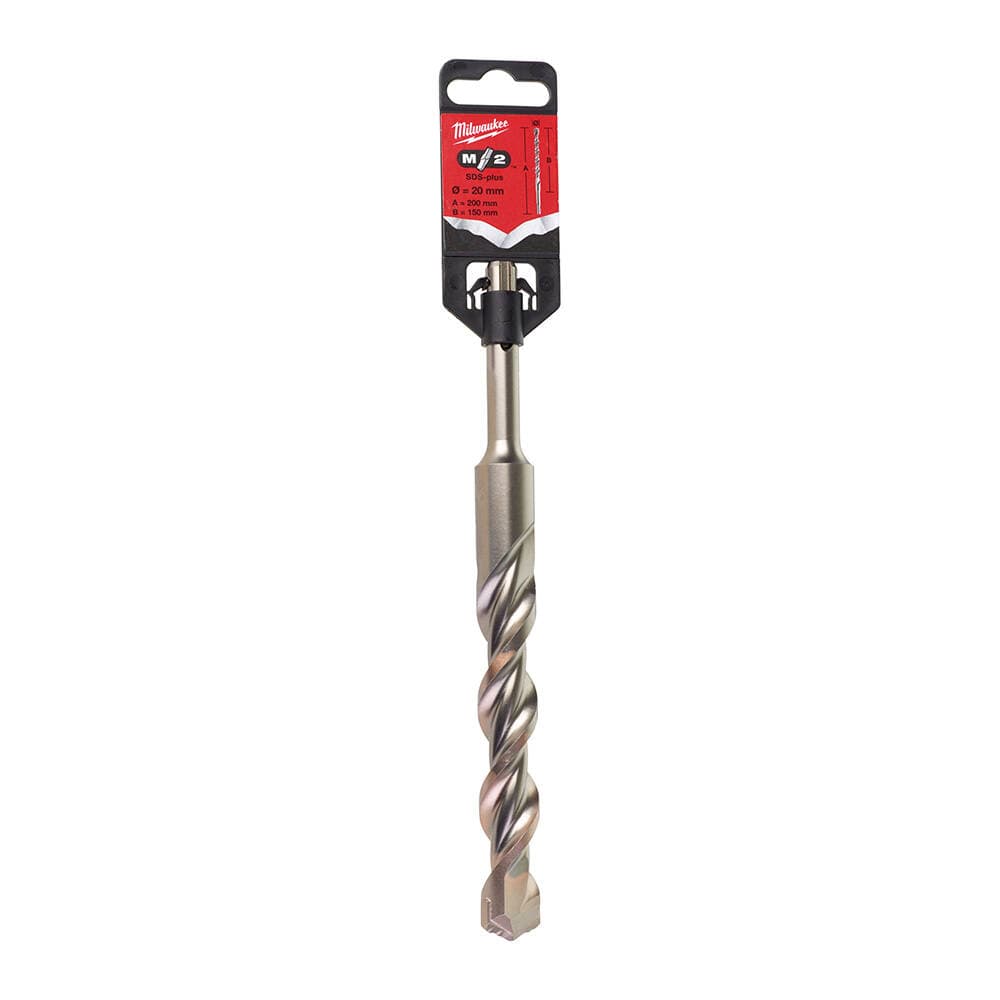 Milwaukee 20x200 mm SDS-Plus MS2 Seri 2 Elmaslı Matkap Ucu