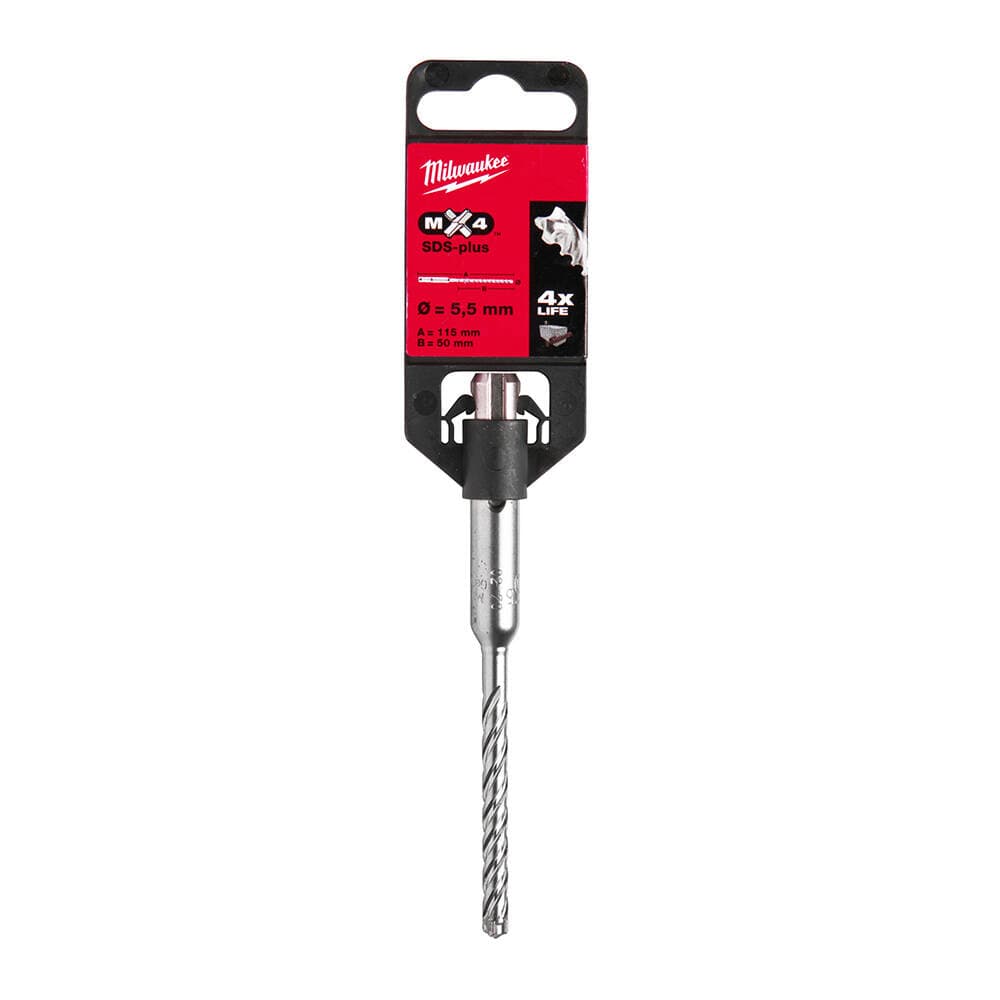 Milwaukee 5.5x115 mm SDS-Plus Mx4 Serisi 4 Elmaslı Matkap Ucu