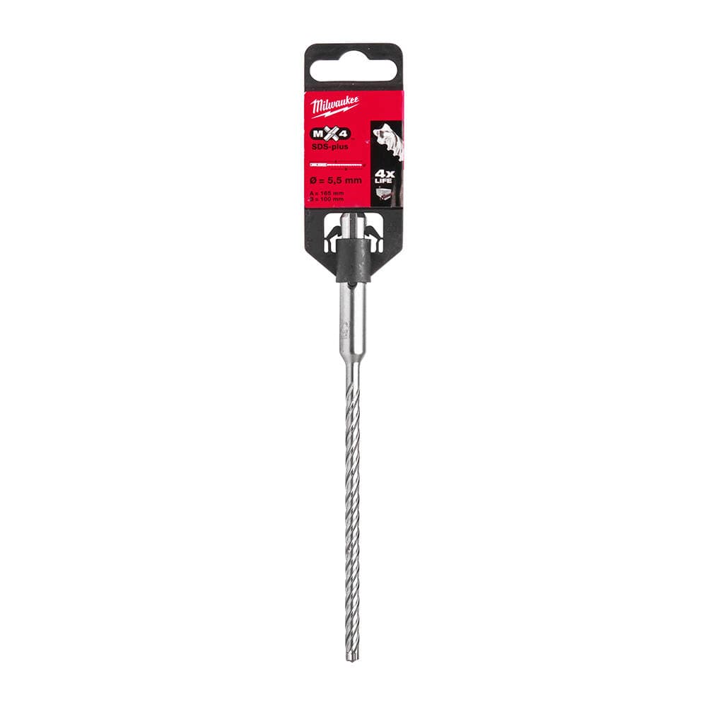 Milwaukee 5.5x165 mm SDS-Plus Mx4 Serisi 4 Elmaslı Matkap Ucu
