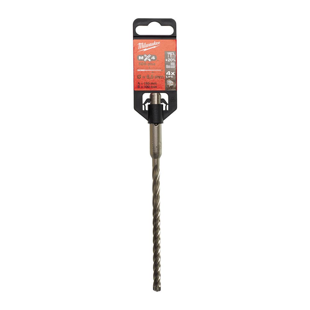 Milwaukee 6.5x165 mm SDS-Plus Mx4 Serisi 4 Elmaslı Matkap Ucu