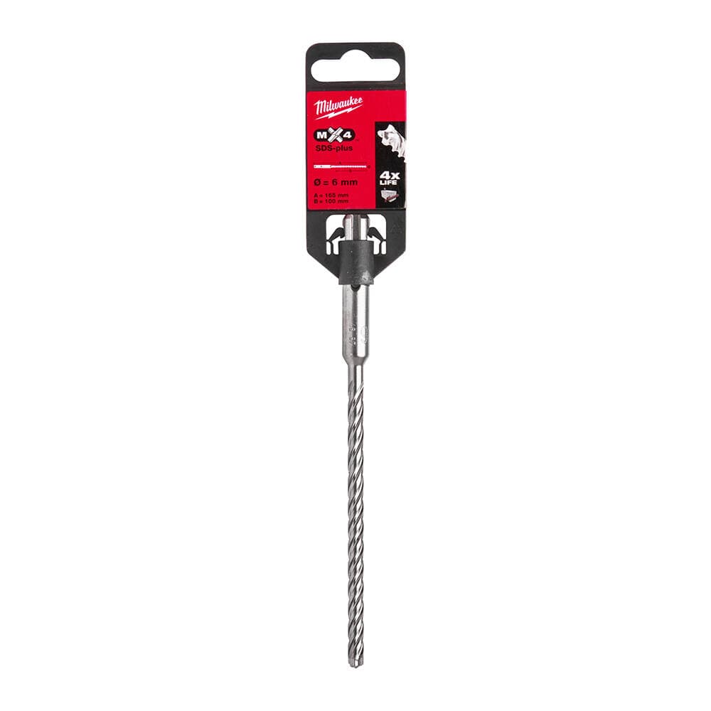 Milwaukee 6x165 mm SDS-Plus Mx4 Serisi 4 Elmaslı Matkap Ucu