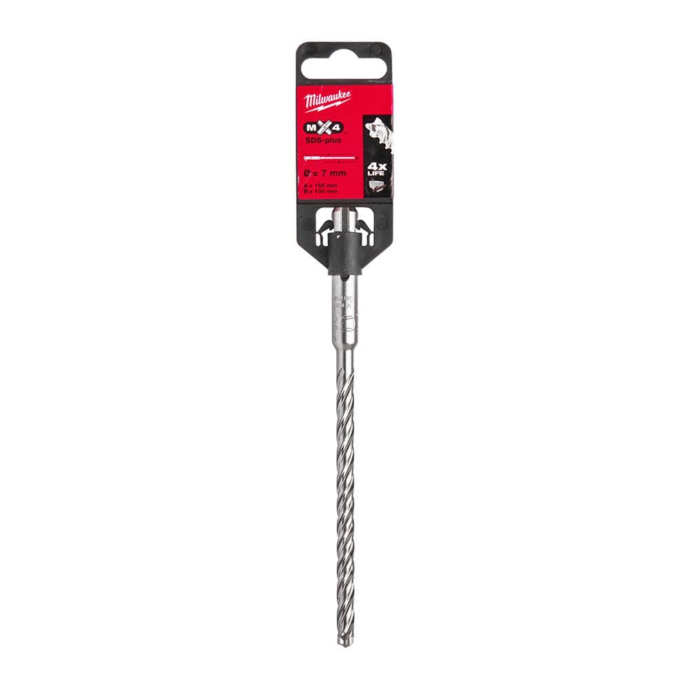 Milwaukee 7x165 mm SDS-Plus Mx4 Serisi 4 Elmaslı Matkap Ucu