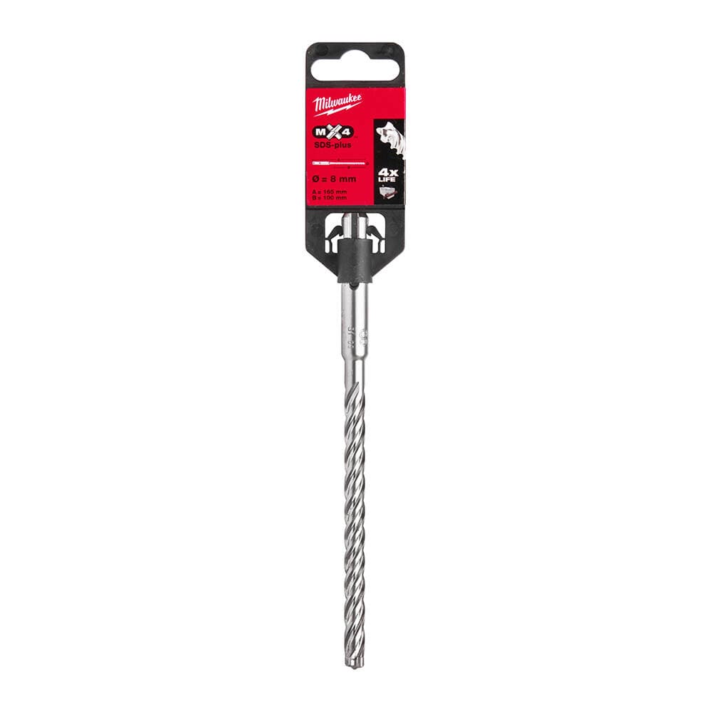 Milwaukee 8x165 mm SDS-Plus Mx4 Serisi 4 Elmaslı Matkap Ucu