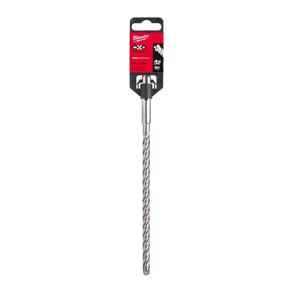 Milwaukee 8x215 mm SDS-Plus Mx4 Serisi 4 Elmaslı Matkap Ucu