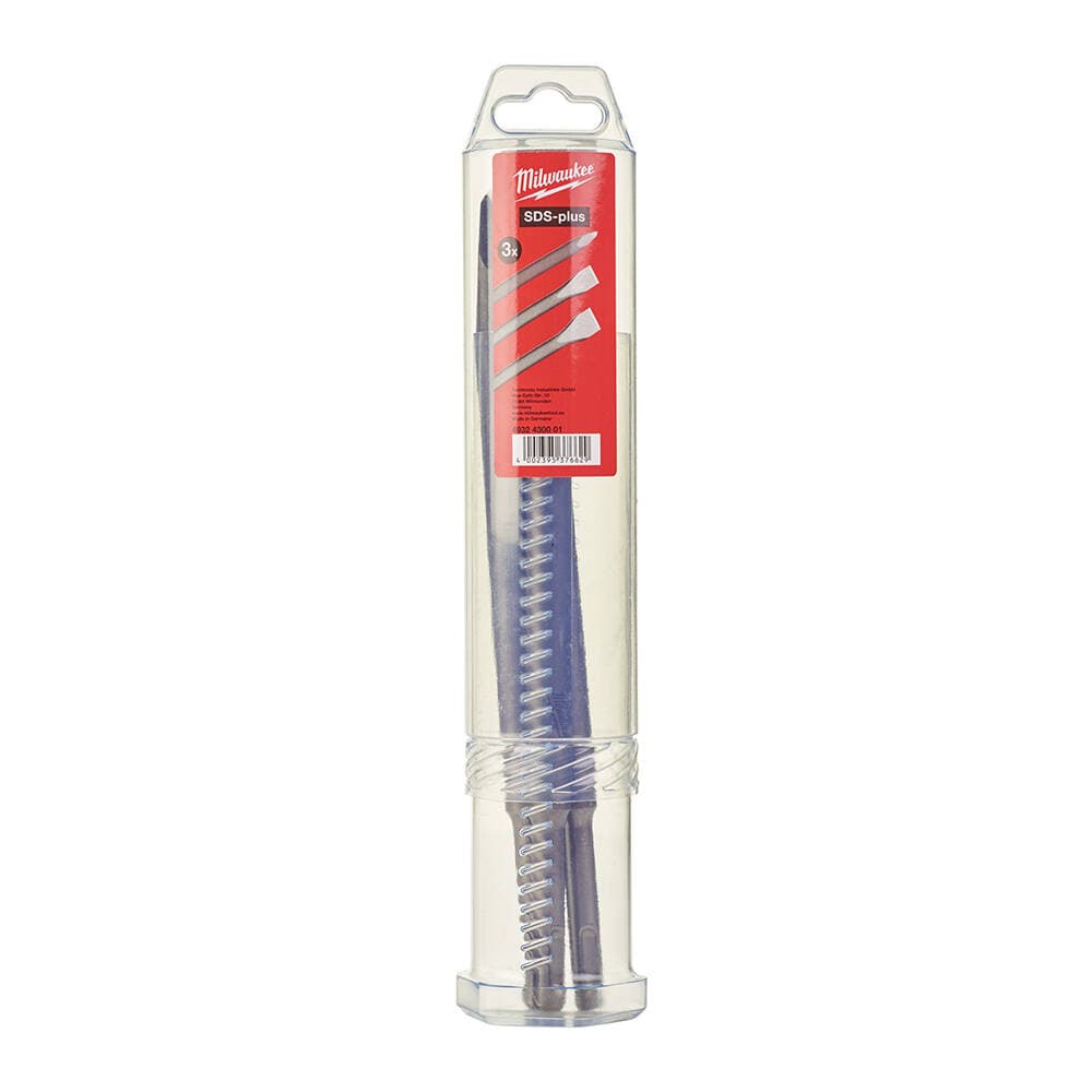 Milwaukee SDS-Plus Tüp Paket Murç + Keski + Geniş Keski - 3'lü