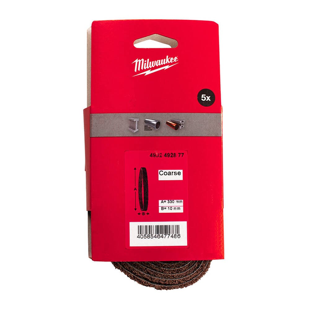 Milwaukee 10x330 Şerit Bant Zımpara NW Kaba - 5'li
