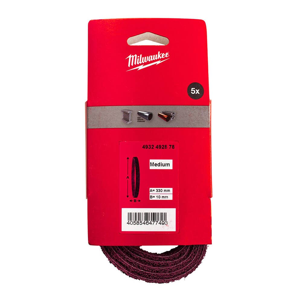 Milwaukee 10x330 Şerit Bant Zımpara NW Orta - 5'li