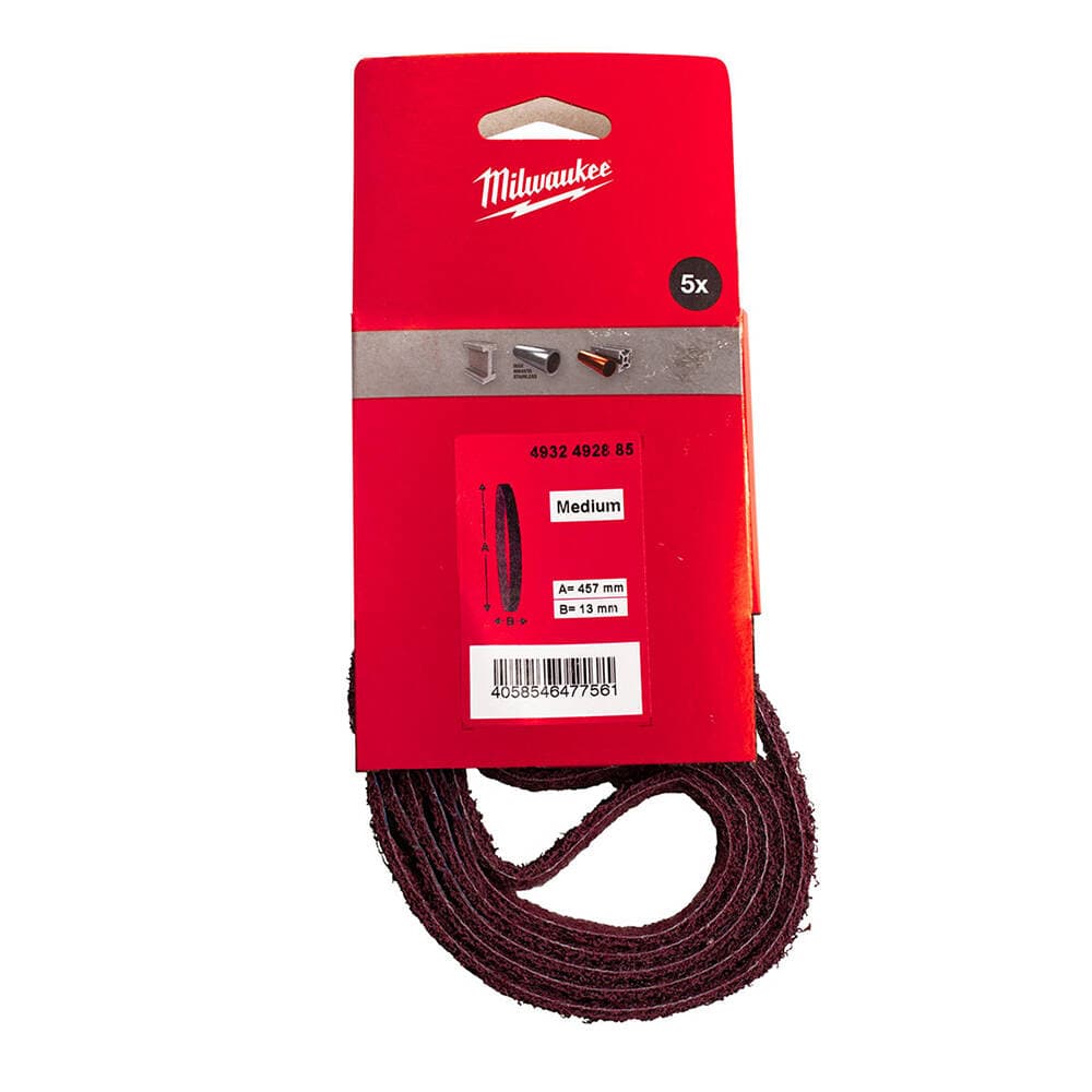 Milwaukee 13x457 Şerit Bant Zımpara Orta - 5'li